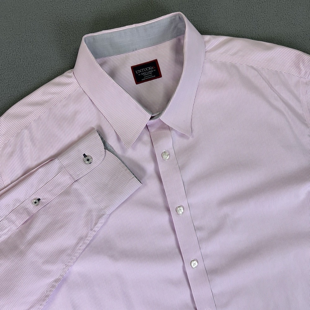 UNTUCKit Shirt Mens 3XL Pink Douro Smart Casual Office Minimalist Prep